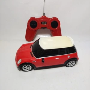 Mini Cooper S Rastar 1/24 Scale Model Car Red Remote Controlled Working Used - Picture 1 of 13