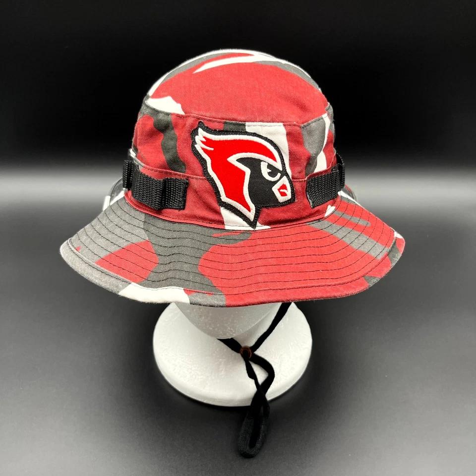 Sombrero Cardenales Para Hombres 7 3/4 Rojo Camuflaje Gorra Cubo Pescador Boonie Cuerda Ala Ancha Foto 1 de 4