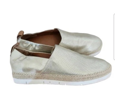 Zapato Mocasín Gentle Souls Lara A Line Deportivo Dorado Metálico Cuero Para Mujer 7.5 Foto 1 de 4