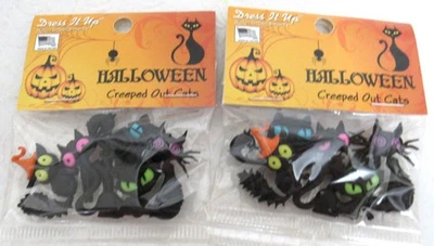 2 x Adornos de Halloween para gatos con botones de vestir nuevos Foto 1 de 4