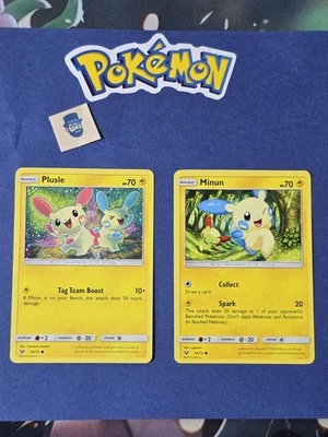 Plusie 33/73 & Minun 34/73  | Shining Legends | Pokemon TCG - Image 1 of 4
