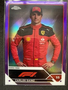 2023 Topps Chrome Formula 1 17 Carlos Sainz Scuderia Ferrari purple /399 - Bild 1 von 2