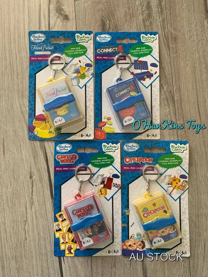 Hasbro Gaming Keychain Games SET OF 4 Real Game Mini Size! CONNECT 4 OPERATION - Image 1 of 4