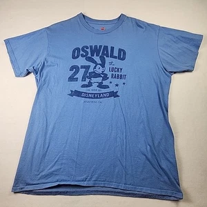 Disneyland Disney Parks Oswald the Lucky Rabbit Blue Shirt Top XL Unisex - Picture 1 of 9