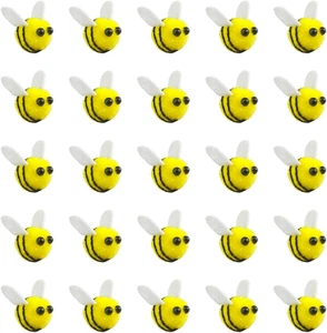 30 Pcs Wool Felt Bees Mini Bees for Crafts Bumble Bees Supplies for Clothing Hat - Picture 1 of 6