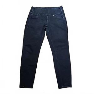 Jeans SPANX donna M lavaggio scuro la firma jeans skinny denim zip laterale pull on - Foto 1 di 6