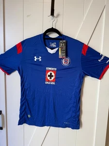 2014 Cruz Azul Home Blue Azul Soccer Jersey Under Armour Medium M - Picture 1 of 11