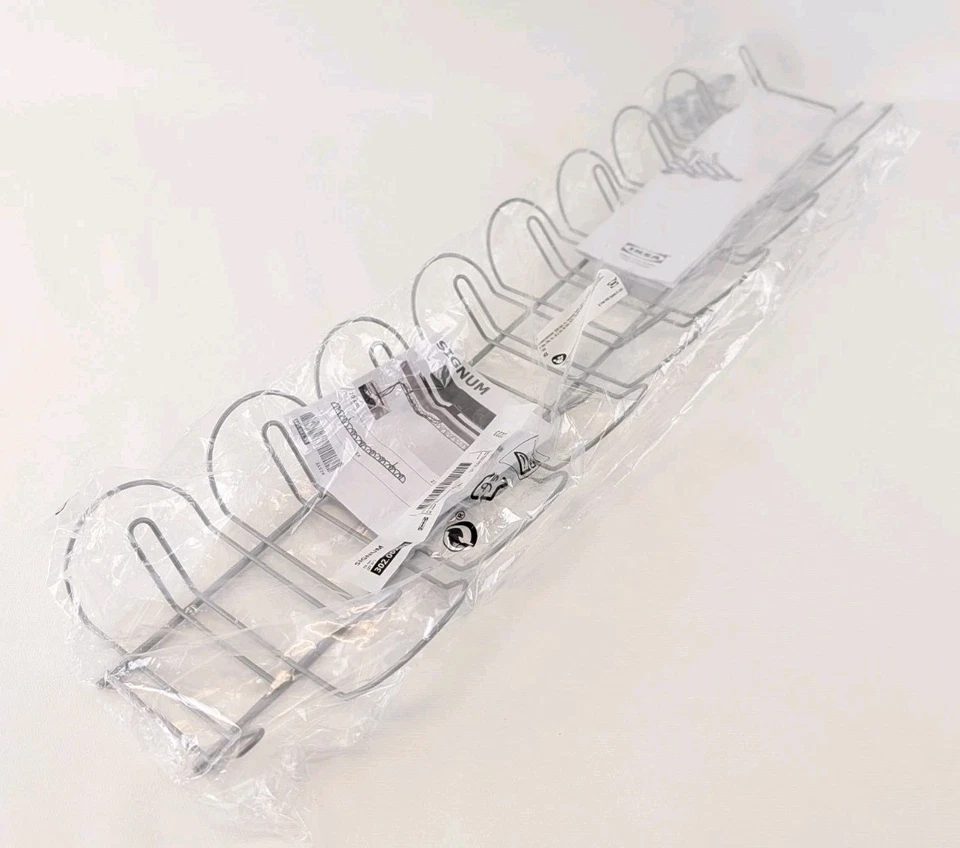 IKEA Signum Horizontal Cable Management Cord Organizer Steel Silver