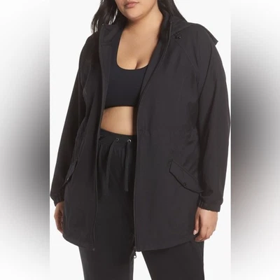 Zella Step Out Hooded Jacket Black Size 1X - Image 1 of 4