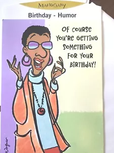 Divertente cartoline di compleanno a tema afroamericano, 4 scelte 208E - Foto 1 di 11