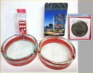 Ceniceros de casino RIVIERA Las Vegas, cartas selladas, dados, moneda de ficha de $1 - Imagen 1 de 15