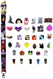 Villains Motto Starter Schlüsselband Set mit 5 Disney Trading Park Pins Brandneu - Bild 1 von 1