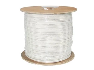 1000 Fuß RG59 Siamesisch 20AWG + 2C/18AWG Koaxialkabel CCTV weiße Farbe - Bild 1 von 1