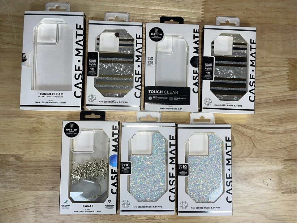 Wholesale Lot of 7 CASE-MATE Cases For Apple iPhone. OPEN BOX - Image 1 of 4