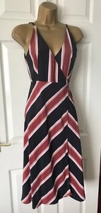 Topshop Spaghetti Spalline, Abito Sovrapposto Estivo Pattinatore Linea A Taglia 8 - Foto 1 di 6