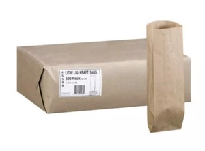 Duro Bag Litro Litro Liquore O Prescrizione Kraft Bag (50 ct.) 3""x5""x16"" Carta - Foto 1 di 5