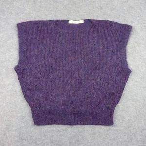 VINTAGE Cassidy Sweater Womens Medium Purple Round Neck Sleeveless Oversize Vest - Picture 1 of 8