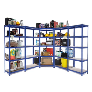 1 Corner Garage Racking/Shelving & 4 x 900mm Bays Metal Heavy Duty Shelving - Picture 1 of 4