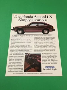 1978 1979 HONDA ACCORD VINTAGE ORIGINAL PRINT AD ADVERTISEMENT PRINTED A4 - Imagen 1 de 1