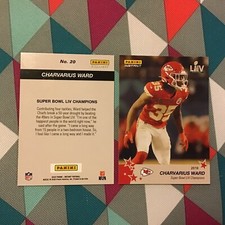 Charvarius Ward #20 RC 2020 Panini Instant Chiefs Super Bowl LIV Champions 2019