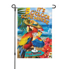 It's 5:00 Somewhere Welcome Summer Parrot Decorative Garden Flag 12.5-in x 18-in