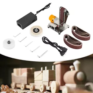 Mini Belt Sander, Electric Bench Grinder Sanding Machine, Table Top Grinder New - Picture 1 of 18