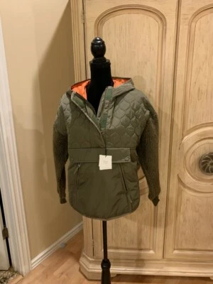 ZARA MEN'S FLEECE SLEEVE 1/2 ZIP HOODIE JACKET SIZE XS~NWT - Image 1 of 3