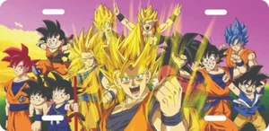 DRAGONBALL Z LICENSE PLATE FOR AUTO 12X6 ALUMINUM - Picture 1 of 1