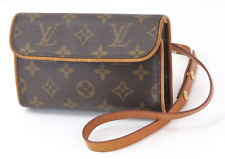 Authentic LOUIS VUITTON Florentine Monogram Waist belt Pouch #56404