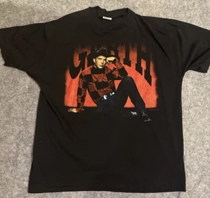 Camicia vintage Garth Brooks uomo XXL anni 90 concerto girocollo punto singolo - Foto 1 di 8