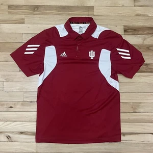 Indiana IU Hoosiers Adidas Climalite Small Polo Shirt Red - Picture 1 of 4