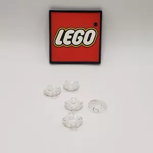 LEGO 2 x 2 Round Plate W Rounded Bottom TRANS CLEAR (x5) 2654 NEW PARTS LOT - Picture 1 of 3