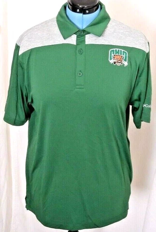 Ohio Bobcats Columbia Golf Omni-Wick Heathered Athletic Polo golf Shirt Men's L Cover