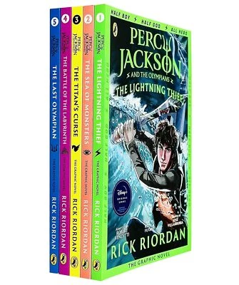 Percy Jackson Graphic Novels 1-5 Books Collection Set The Lightning Thief Sea of - image 1 of 3