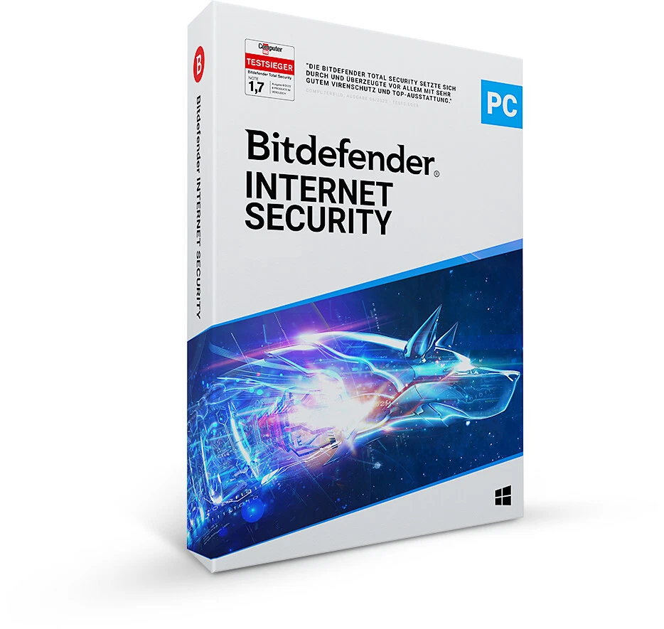 Bitdefender Internet Security 2025, 5 PC (Windows), 1 Jahr, Download - Bild 1 von 1