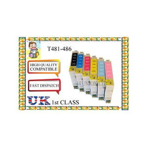 12 INK CARTRIDGES EPSON STYLUS PHOTO R200 R220 R300 R320 RX500 NONORIGINAL - Picture 1 of 1