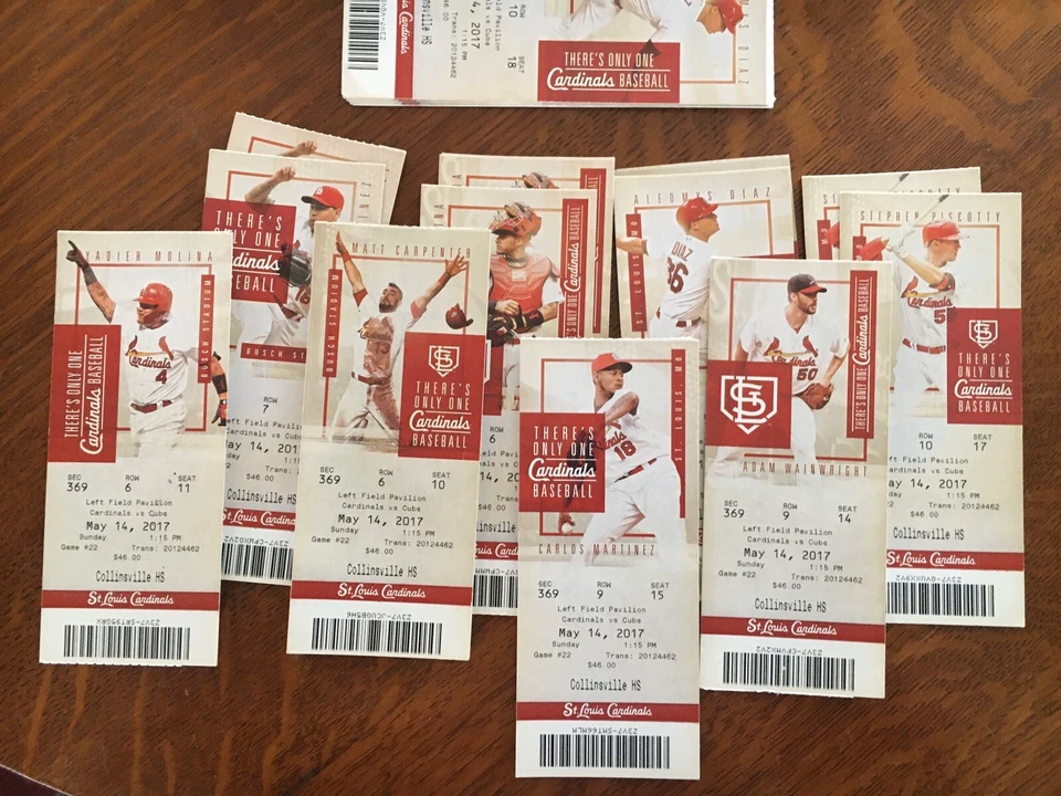 COLLINSVILLE HIGH SCHOOL Cubs vs Cardinals - Sunday May 14 2017 - Souvenir Stubs - Image 1 of 1
