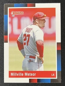 2022 Panini Donruss Retro 1988 Variation Millville Meteor #265 Mike Trout Angels - Picture 1 of 2