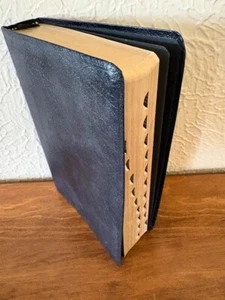 NIV Großdruck Referenz Bibel indiziert roter Buchstabe schwarz gebundenes Leder 1986 - Bild 1 von 11