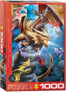 Eurographics Anne Stokes Dragon Clan 1000 piece jigsaw puzzle 680mm x 490mm - Picture 1 of 1