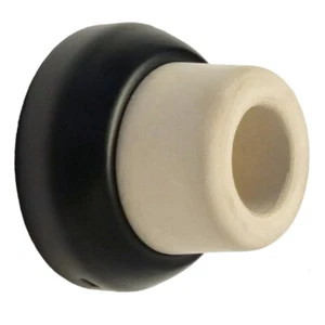 Rubber Wall Door Knob Bumper Protector Door Stopper Black 1 7/8" Base BH2005BL - Picture 1 of 3