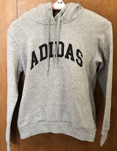 Adidas youth gray hoodie sweatshirt long sleeve pullover pockets Size small - Picture 1 of 9