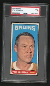 1964 Topps Tom Johnson #101 PSA 1 Boston Bruins - Imagen 1 de 2