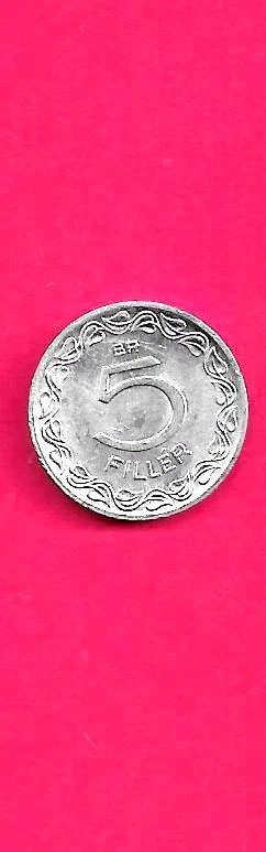 HUNGARY KM549 1970 UNC-UNCIRCULATED MINT 5 FILLER OLD ALUMINUM  VINTAGE COIN - Image 1 of 1