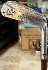 Dunlop Craig Wood Model Silver Cup Chipper Faux Wood Shaft Vintage RH Golf Club
