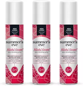 Summers Eve Feminine Deodorant Freshening Spray (3 Pack) 2 Fl Oz Blissful Escape - Picture 1 of 6