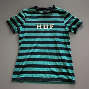 Huf Worldwide Spell Out Blue Stripe Shirt M - Bild 1 von 7
