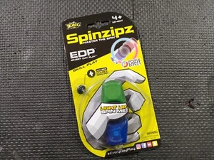 Zing™ Spinzipz Double-Sided LED Light-Up Fidget Style Spinner - Green/Blue - NEW - Picture 1 of 6