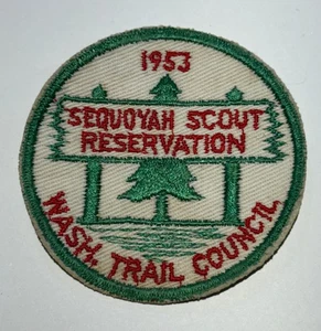 Camp Sequoyah Reservation Pennsylvania 1953 Boy Scout Camp Patch DC8 - Bild 1 von 2