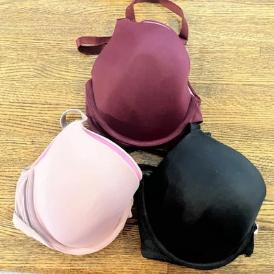 Lote de 3 sujetadores Victoria Secret Multi para mujer 34DD ligeramente forrados Foto 1 de 4